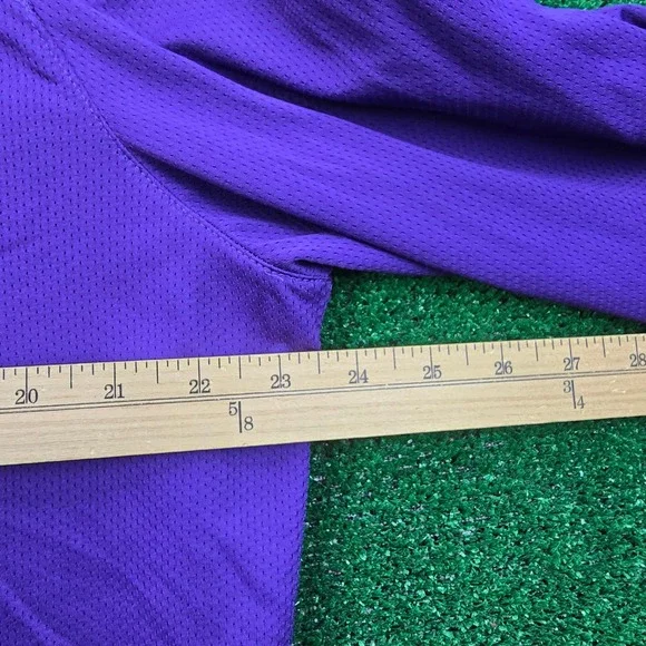 Baltimore Ravens Sweatshirt Mens XL Purple Quarter Zip Pullover Miller Lite Logo - Picture 5 of 8